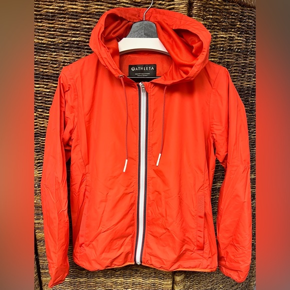 Athleta - Torch Red Ascender Vibrant Orange Red Performance Jacket Size: Medium